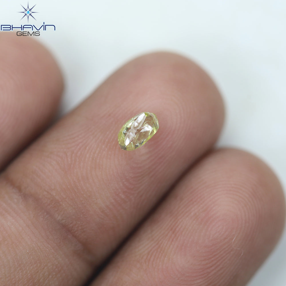 0.35 CT Rough Shape Natural Diamond Yellow Color VS1 Clarity (4.98 MM)