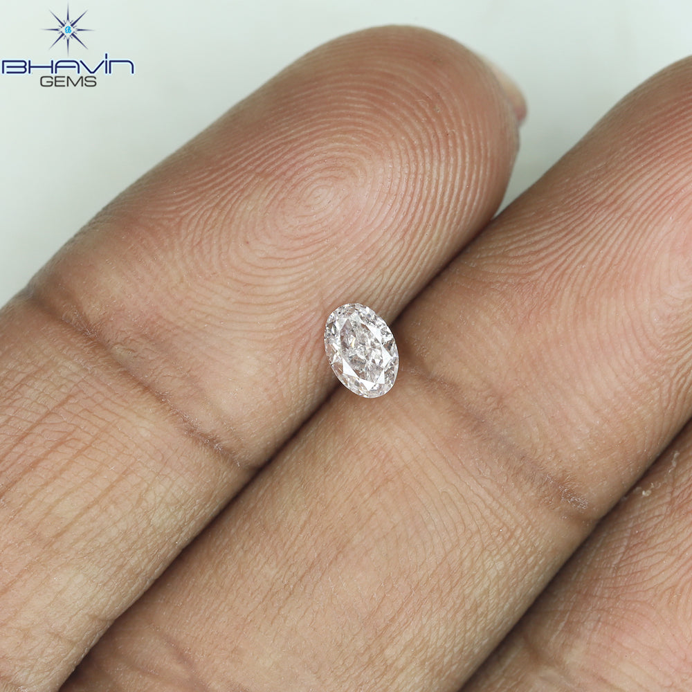 0.26 CT Oval Shape Natural Diamond Pink Color VS2 Clarity (4.71 MM)