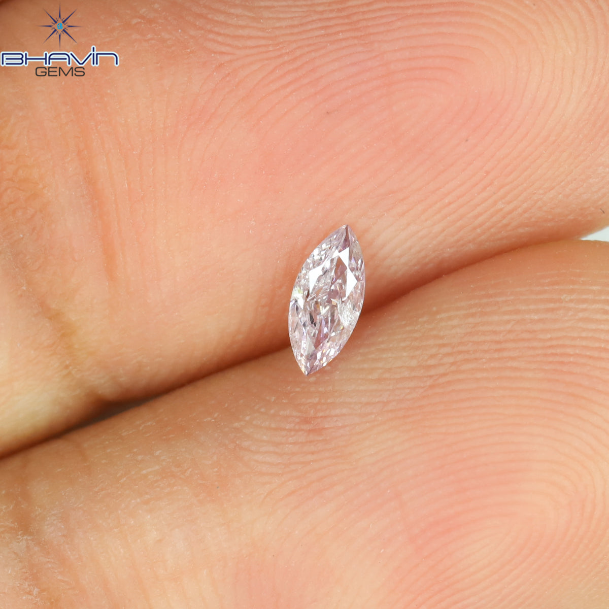 0.13 CT Natural Marquise Diamond Pink Color Clarity SI2 (5.12 MM)