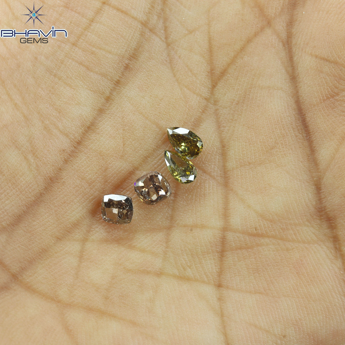 1.54 CT/4 Pcs Natural Mix Diamond Mix Fancy Color Clarity SI (5.44 MM)