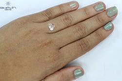 2.09 CT Rough Shape Natural Diamond White Color SI1 Clarity (7.90 MM)