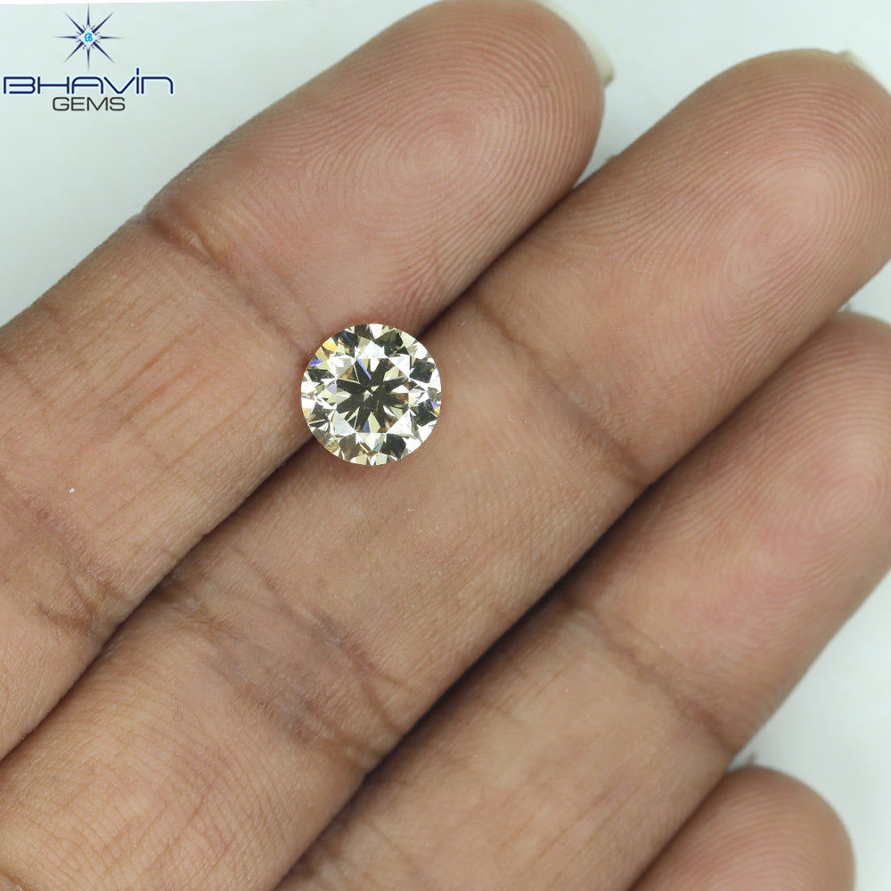 1.50 CT Round Shape Natural Loose Diamond Brown  Color VS2 Clarity (7.11 MM)