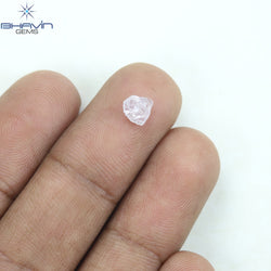 0.52 CT Rough Shape Natural Diamond Pink Color (5.12 MM)