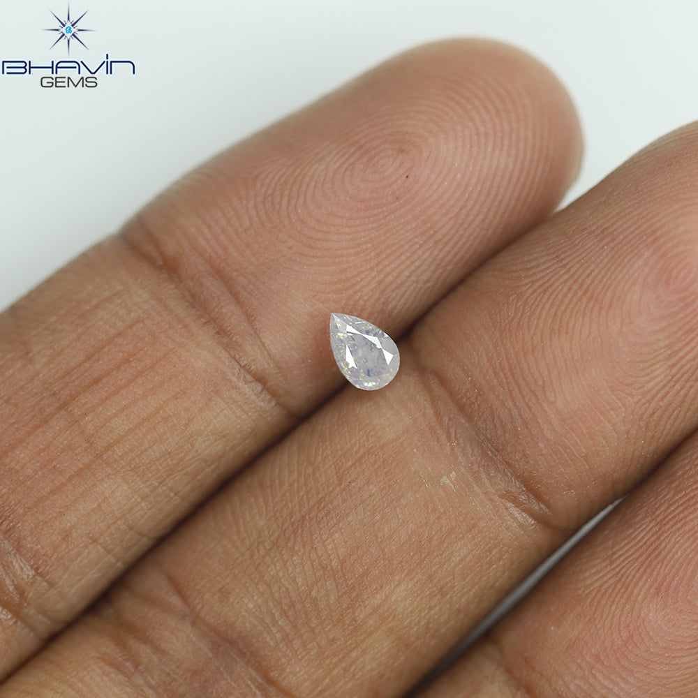 0.29 CT ペアシェイプ ナチュラル ダイヤモンド グリーン (カメレオン) カラー VS1 クラリティ (5.89 MM)