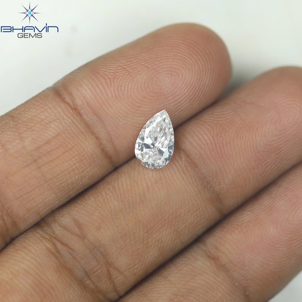 0.83 CT Pear Diamond Enhanced White (D) Color VVS1 Clarity (8.16 MM)