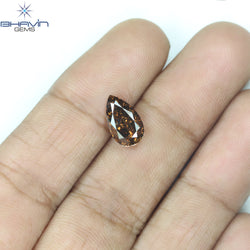 2.01 CT Pear Shape Natural Diamond Brown Color VS2 Clarity (10.31 MM)