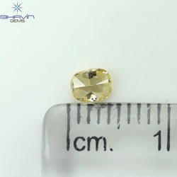 0.23 CT Cushion Shape Natural Diamond Orange Yellow Color VS2 Clarity (4.17 MM)