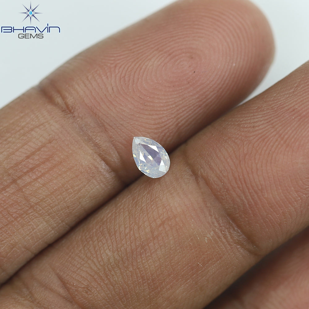 0.29 CT ペアシェイプ ナチュラル ダイヤモンド グリーン (カメレオン) カラー VS1 クラリティ (5.89 MM)