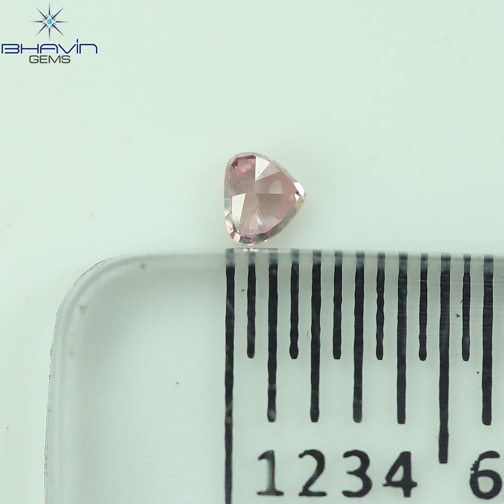 0.07 CT ペアシェイプ 天然ダイヤモンド ピンクカラー SI1 クラリティ (3.52 MM)