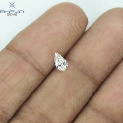 0.27 CT Pear Diamond Enhanced White Color VS1 Clarity (5.82 MM)