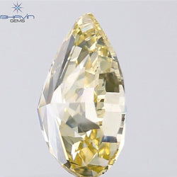 1.05 CT Pear Shape Natural Diamond Orange Yellow Color VS1 Clarity (8.17 MM)