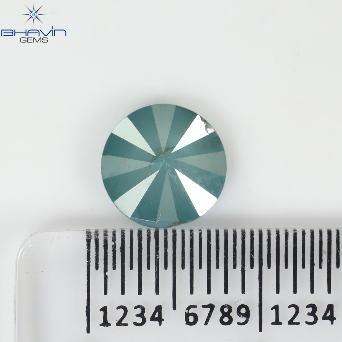 1.20 CT Natural Round Rose Cut Diamond Enhanced Blue Color Clarity I3 (4.34 MM)