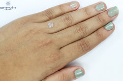 0.54 CT Rough Shape Natural Diamond Pink Color (5.64 MM)