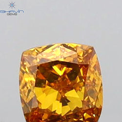 0.12 CT Cushion Shape Natural Diamond Orange Color VS1 Clarity (2.62 MM)