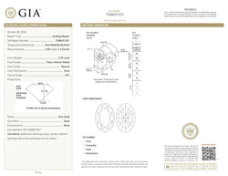 GIA Certified 0.70 CT Oval Shape Natural Diamond Yellow Color VS1 Clarity (6.05 MM)