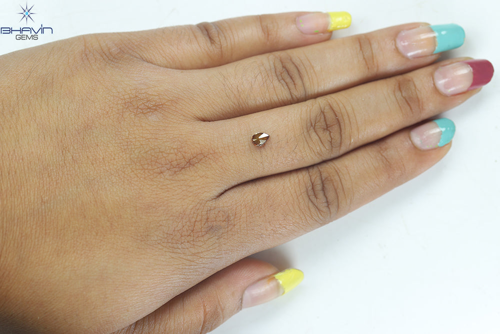 0.40 CT Natural Pear Diamond Enhanced Pink Color Clarity VS1 (5.39 MM)