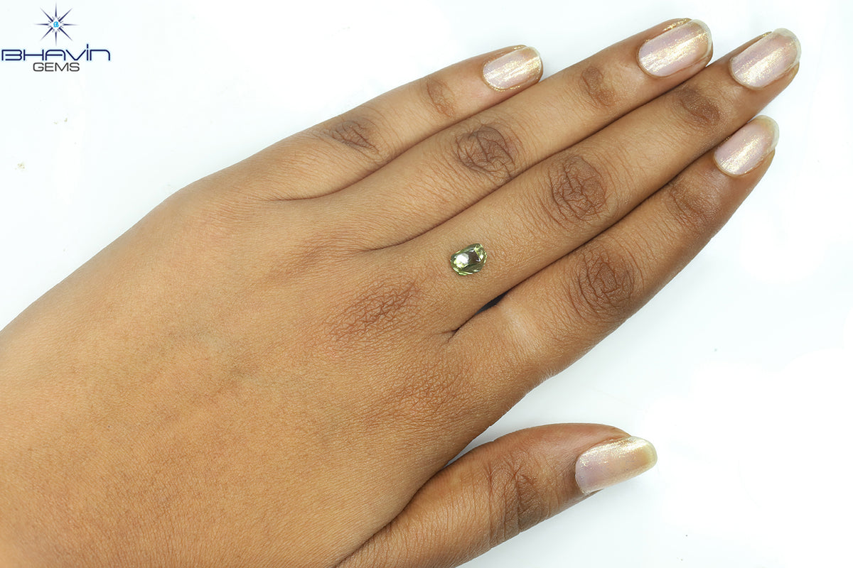 0.49 CT ラフシェイプ ナチュラル ダイヤモンド ピンク色 I3 クラリティ (4.90 MM)