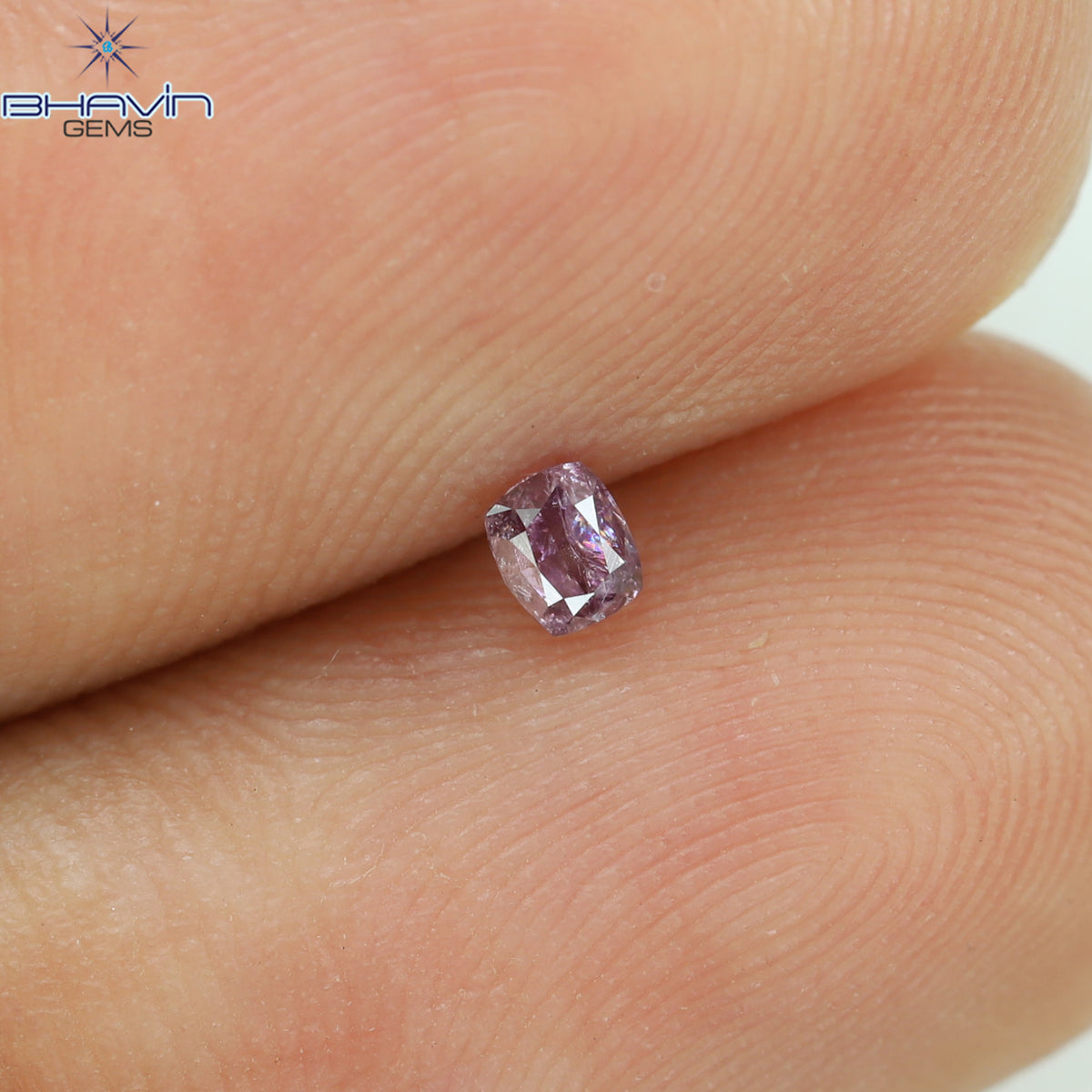 0.08 CT クッションシェイプ 天然ダイヤモンド ピンクカラー I2 クラリティ (2.60 MM)