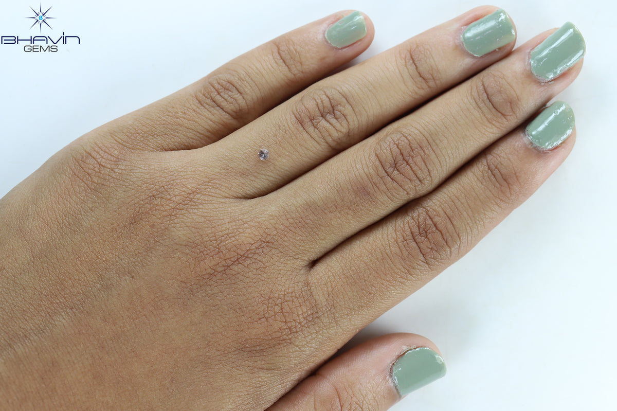 0.05 CT Natural Round Diamond Pink (Argyle) Color VS2 Clarity (1.99 MM)