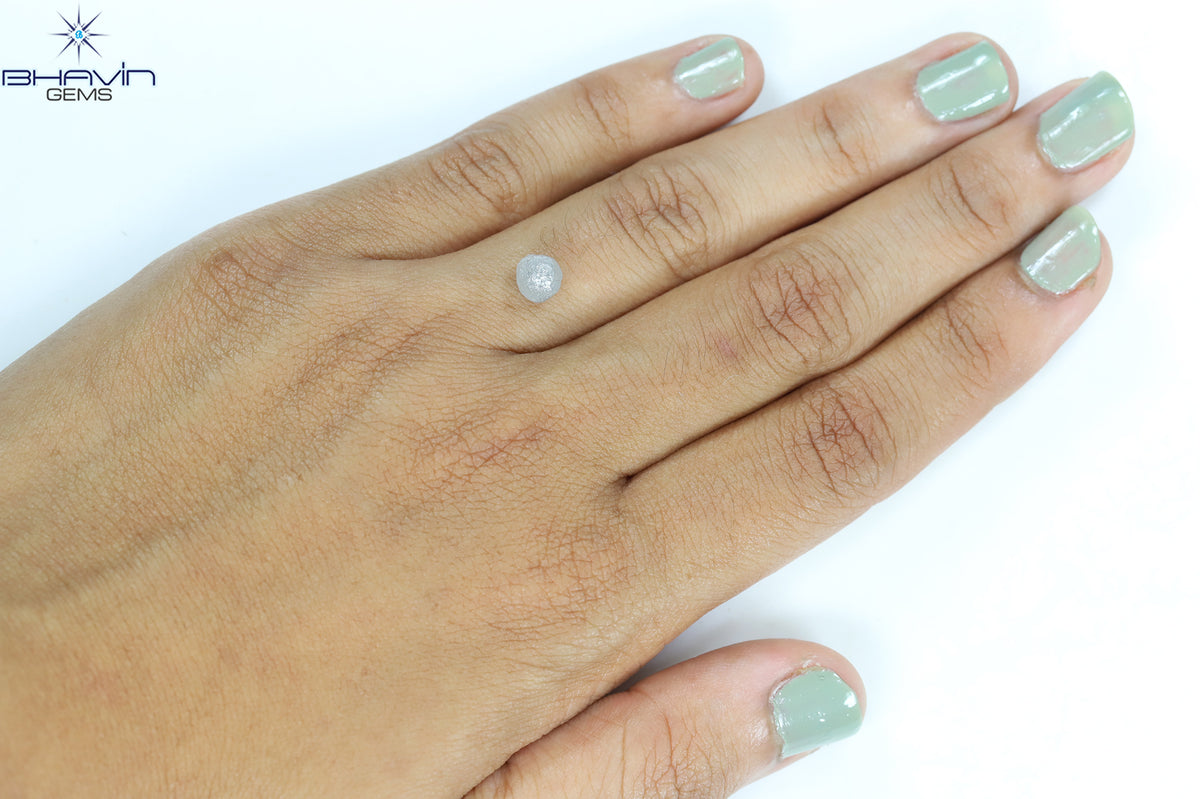 1.58 CT Natural Rough Diamond White Color Clarity I3 (5.55 MM)
