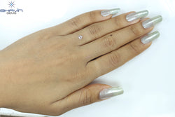 0.24 CT Heart Diamond Natural Pink Color I3 Clarity (4.43 MM)