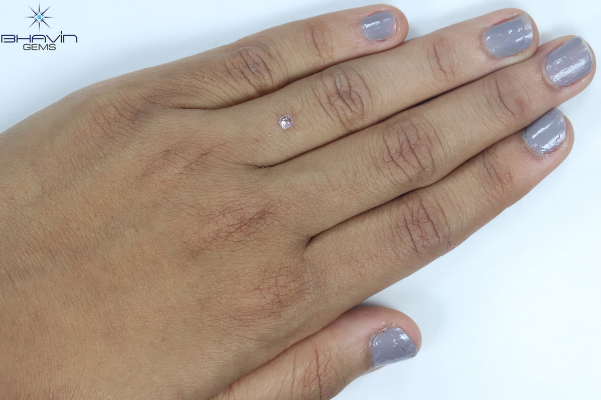 0.13 CT Natural Cushion Diamond Pink Color Clarity I2 (2.80 MM)