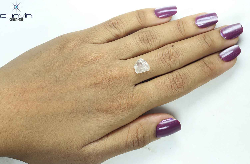 2.73 CT Rough Shape Natural Diamond Brown Color SI Clarity (10.23 MM)