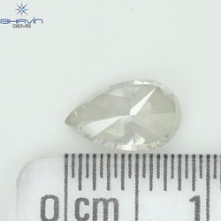 1.00 CT Natural Pear Diamond White Milky Color Clarity I3 (8.31 MM)