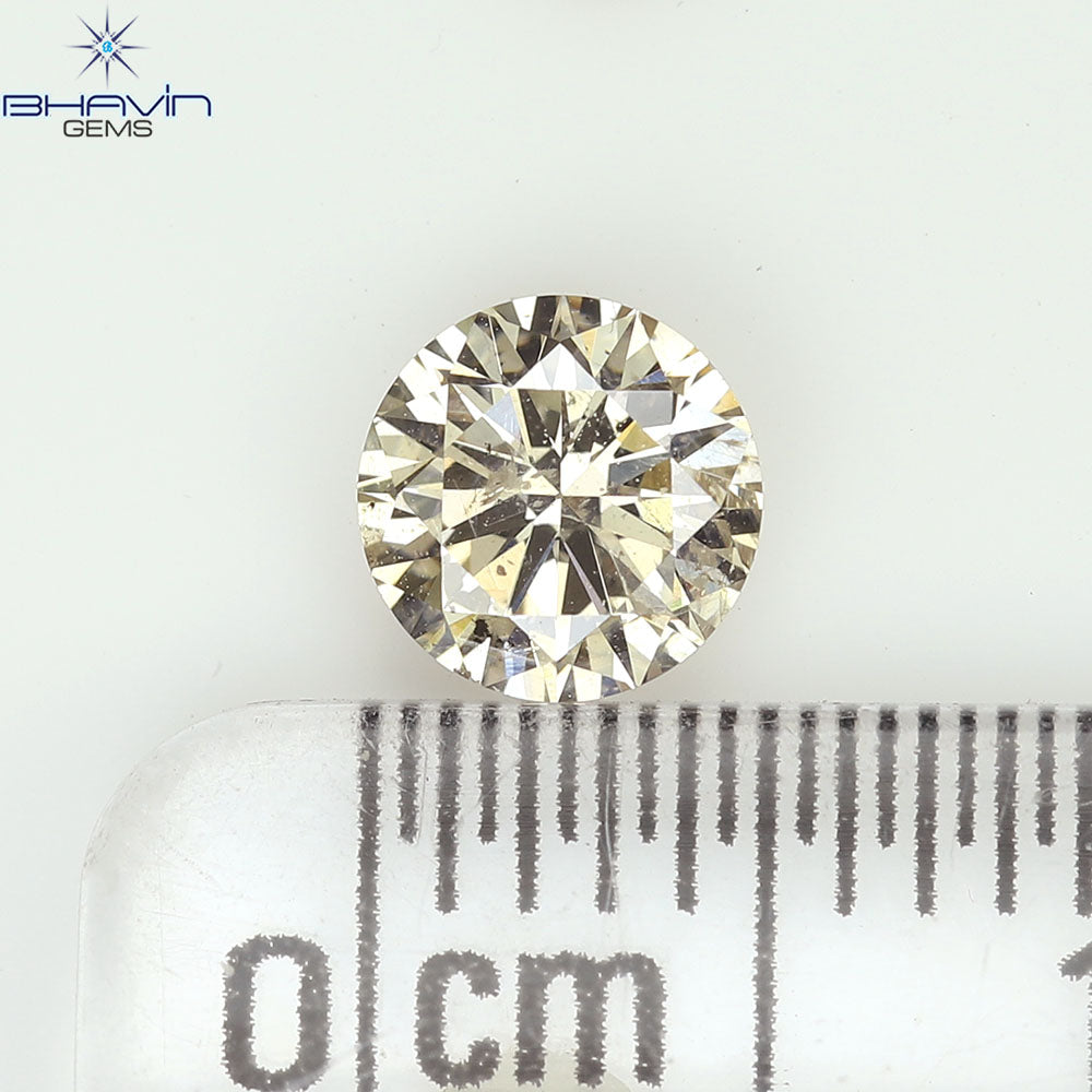 0.51 CT Natural Round Diamond Brown Color Clarity I1 (5.09 MM)