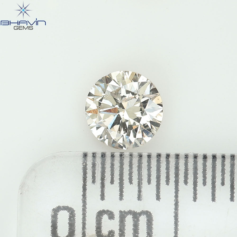 0.31 CT Natural Round Diamond Brown Color Clarity SI2 (4.32 MM)
