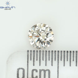 0.31 CT Natural Round Diamond Brown Color Clarity SI2 (4.32 MM)