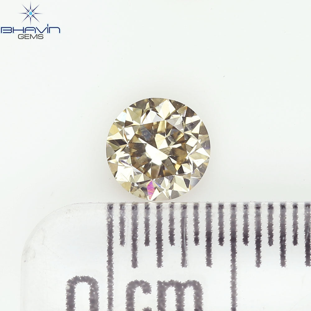 0.31 CT Natural Round Diamond Brown Color Clarity VS2 (4.26 MM)