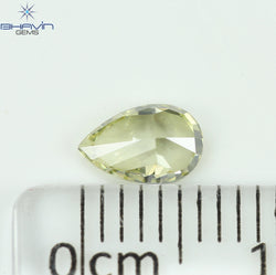0.55 CT Natural Pear Diamond Intense Yellow Color Clarity VS2 (6.50 MM)