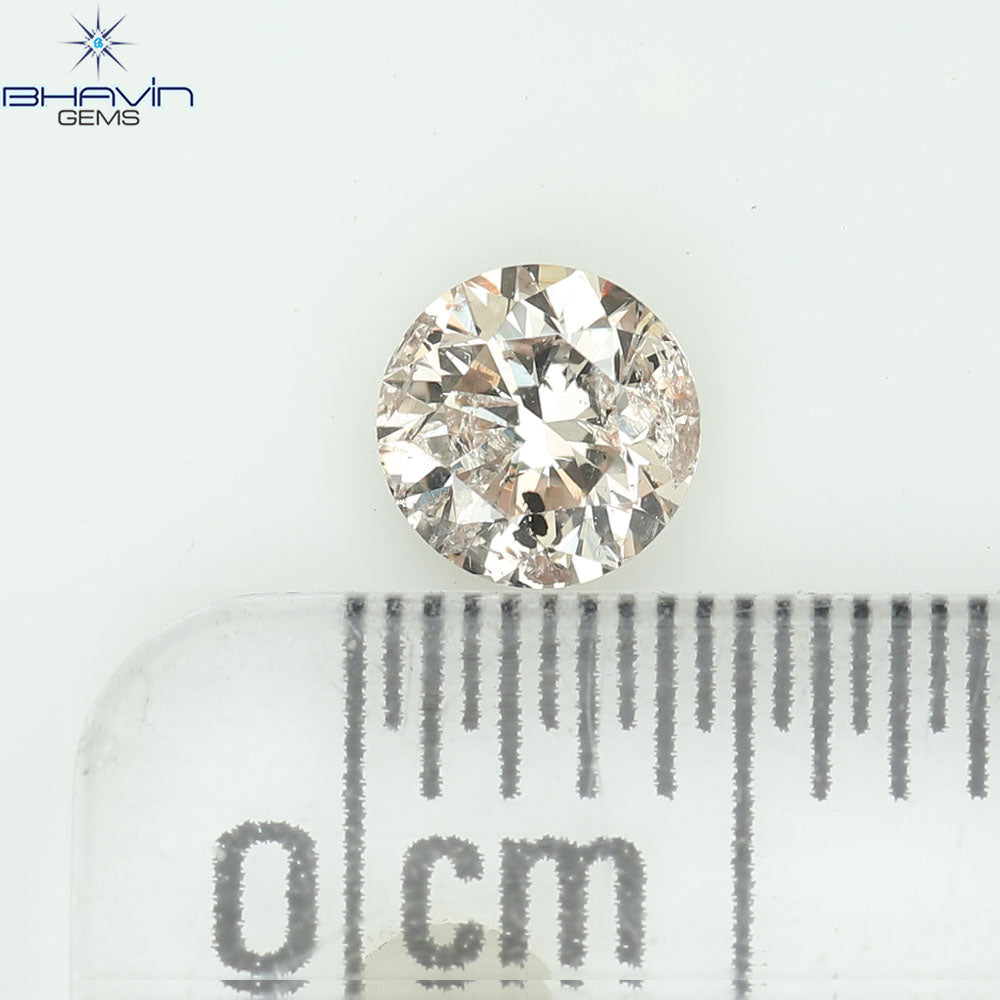 0.30 CT Natural Round Diamond Brown Color Clarity I1 (4.19 MM)