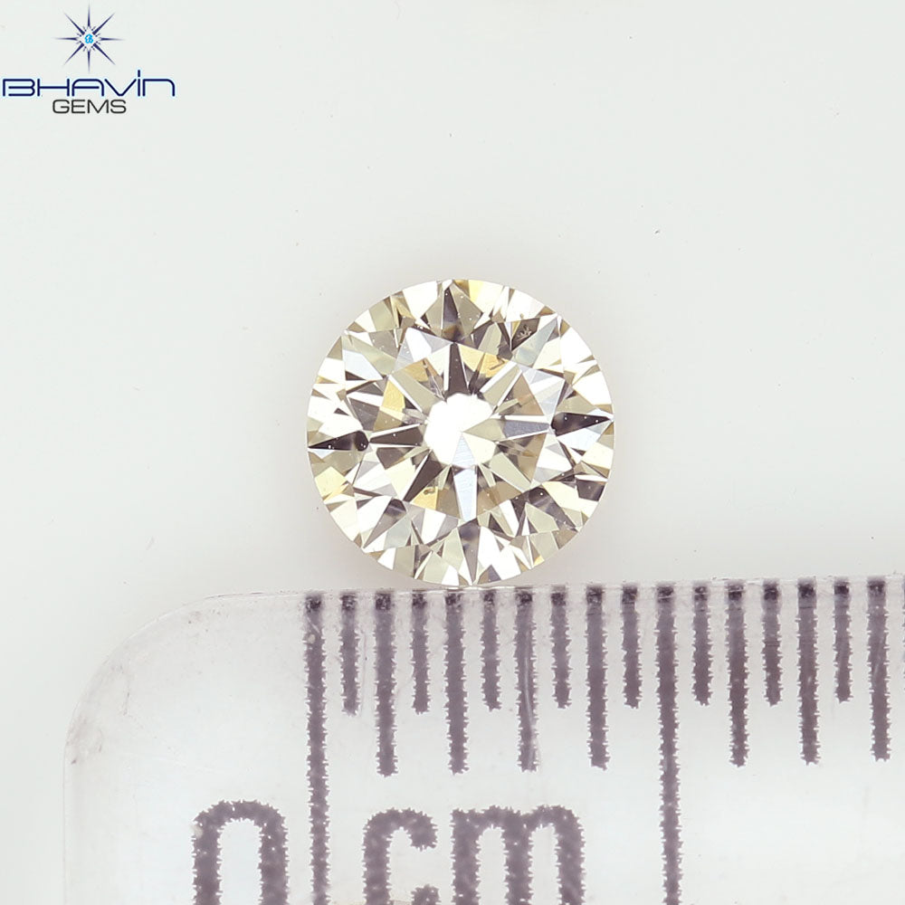 0.31 CT Natural Round Diamond Brown Color Clarity VS1 (4.41 MM)