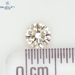 0.31 CT Natural Round Diamond Brown Color Clarity VS1 (4.41 MM)