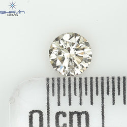 0.24 CT Natural Round Diamond Brown Color Clarity SI (4.00 MM)