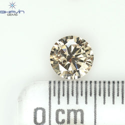 0.41 CT Natural Round Diamond Brown Color Clarity SI1 (4.81 MM)