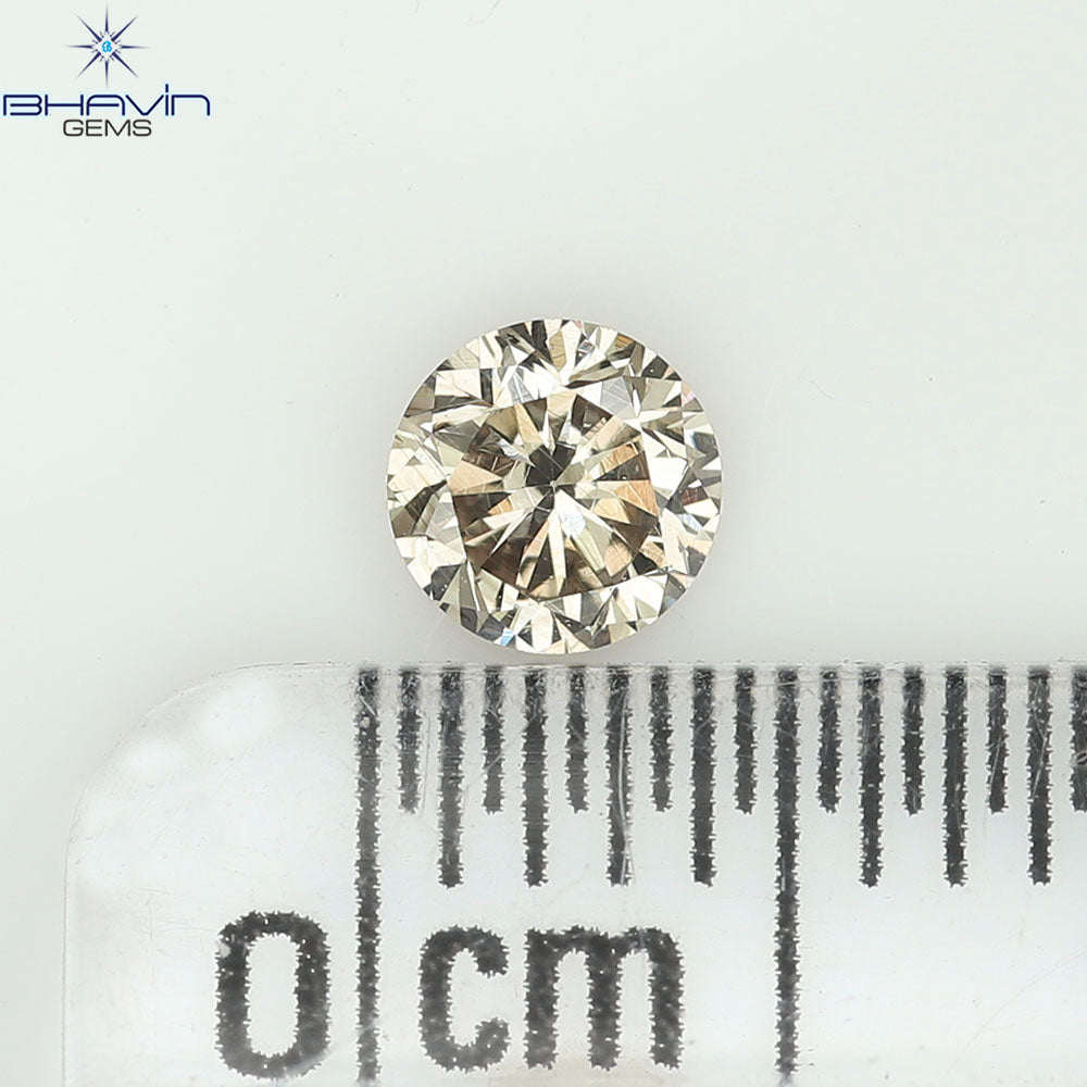 0.18 CT ラウンド ローズ カット シェイプ 天然ダイヤモンド ピンク色 I2 クラリティ (3.86 MM)