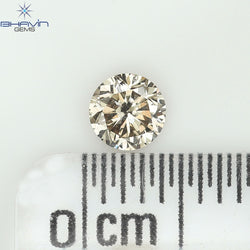 0.18 CT ラウンド ローズ カット シェイプ 天然ダイヤモンド ピンク色 I2 クラリティ (3.86 MM)
