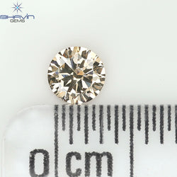 0.18 CT ラウンド ローズ カット シェイプ 天然ダイヤモンド ピンク色 I2 クラリティ (3.86 MM)