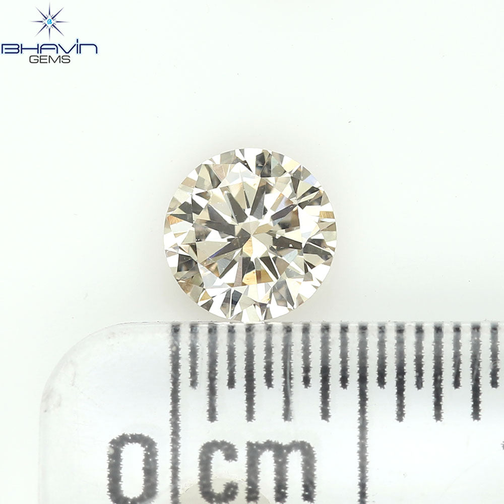 0.36 CT Natural Round Diamond Brown Color Clarity VS1 (4.64 MM)