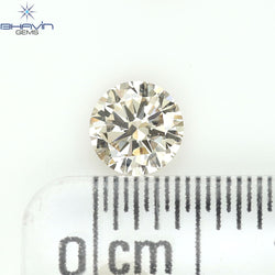 0.36 CT Natural Round Diamond Brown Color Clarity VS1 (4.64 MM)