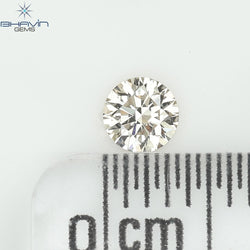 0.18 CT Natural Round Diamond Brown Color Clarity VS2 (3.73 MM)