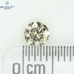 0.30 CT Natural Round Diamond Brown Color Clarity I1 (4.34 MM)