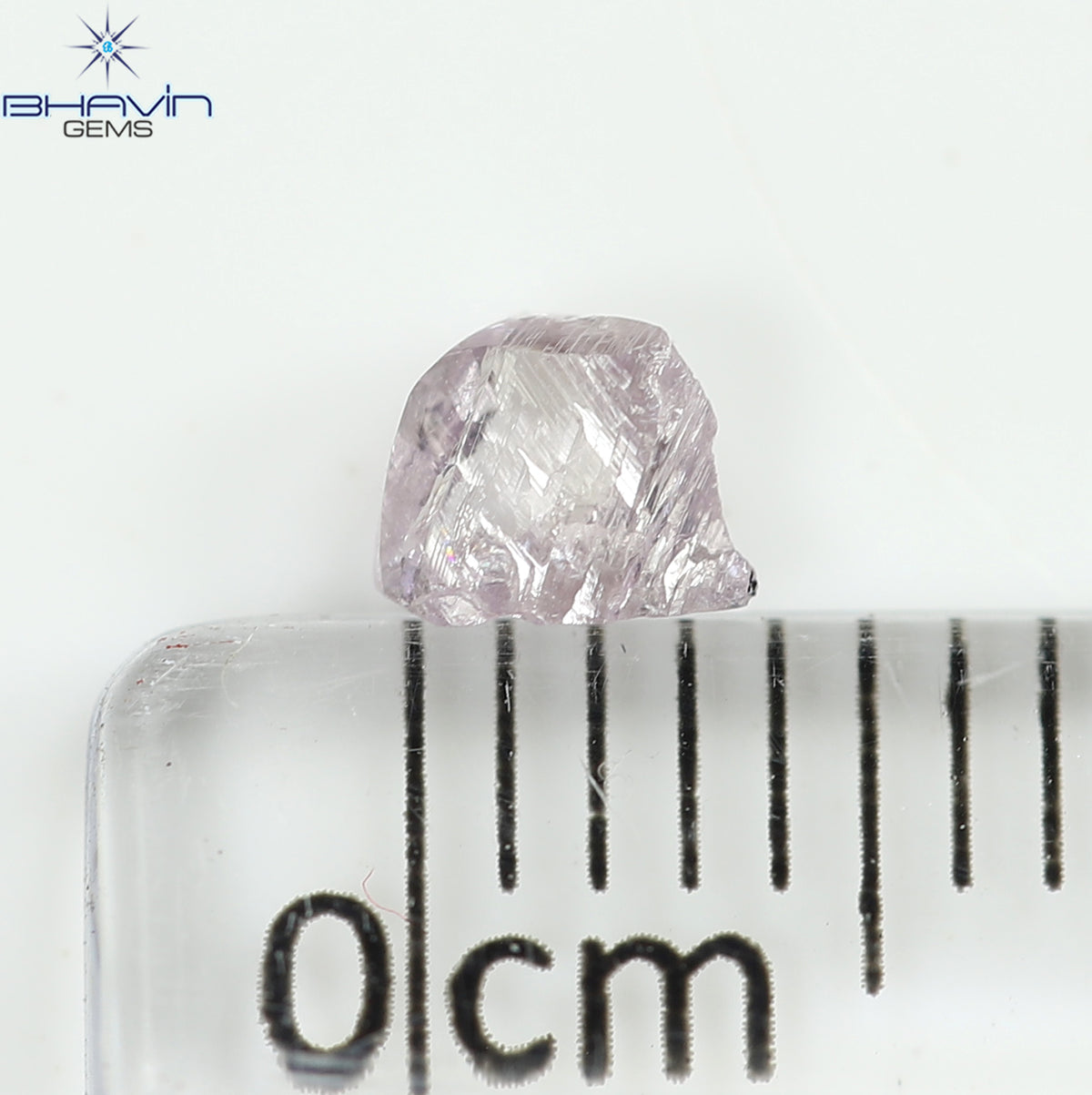 0.32 CT Natural Rough Diamond Pink Color Clarity VS (4.33 MM)