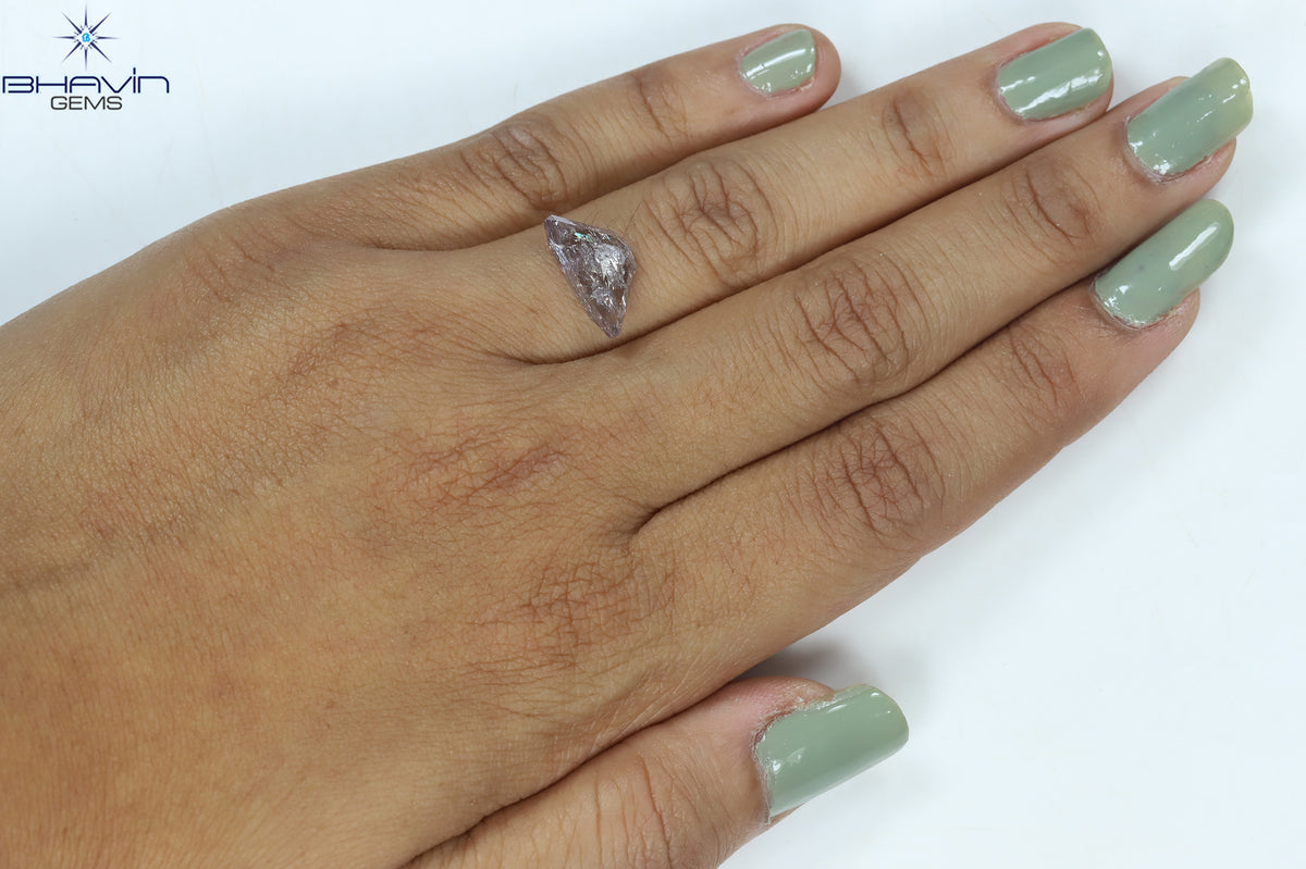 1.01 CT オーバルシェイプ ナチュラル ダイヤモンド レッド ブラウン カラー I2 クラリティ (7.18 MM)