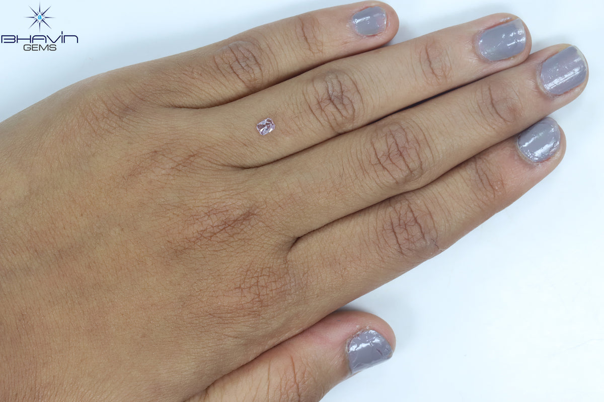 0.08 CT ラディアント シェイプ ナチュラル ダイヤモンド ピンク色 SI2 クラリティ (2.38 MM)