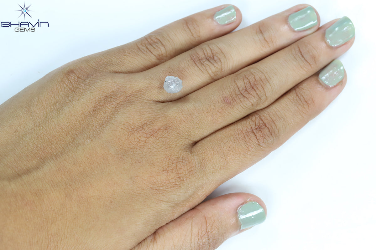 2.68 CT Natural Rough Diamond White Color Clarity I3 (6.98 MM)