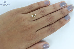 1.24 CT Pear Shape Natural Loose Diamond Orange Color I2 Clarity (9.00 MM)